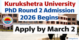Kurukshetra University PhD Round 2  Admission 2026 Begins Apply by March 2